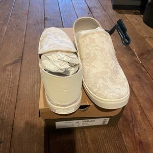 OluKai Puka White Women's Slip-On Shoes